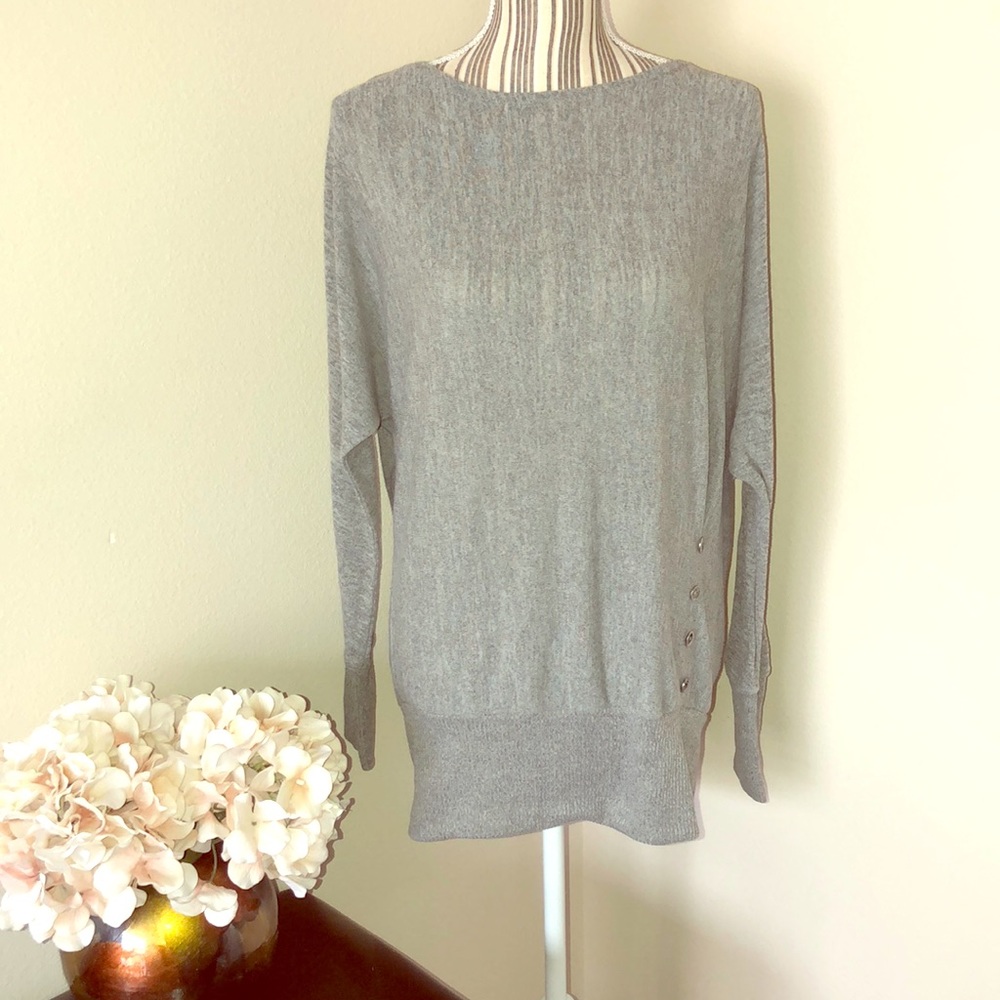Ultra Soft Sweater Dress with Side Button Detail